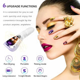 Handheld UV LED Nail Lamp USB Rechargeable Mini Manicure Lamp Nail Dryer With 5 Lamp Beads Quick Drying Gel Nail Polish