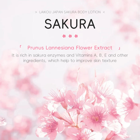 LAIKOU Japan Sakura Body Lotion Nourishing Body Moisturizer Fragrant Body Cream Soft Smooth Skin Treatment 200g
