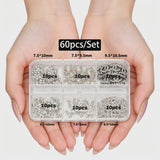 30/60pcs/Box 3D Luxury Metal Nail Art Decorations Alloy Shiny Rhinestones Pearl Gems Zircon Diamond Charms DIY Nail Accessories