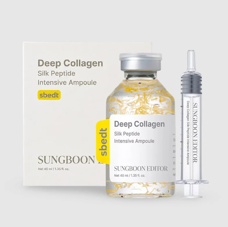 Brand SUNGBOON EDITOR Deep Collagen Silk Peptide Intensive Ampoule 40ml Korean Skin Firming Lifting Hydrating Facial Essence Set