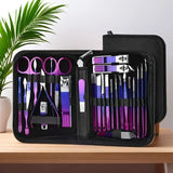 6/9/18/26pcs Manicure Set, Stainless Steel Gradient Professional Pedicure Kit Nail Scissors Grooming Kit With Travel Case