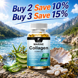 Advanced Marine Collagen Capsules, with Hyaluronic Acid, Aloe Vera & Zinc, Supports Skin Hydration, Hair Health & Vitality