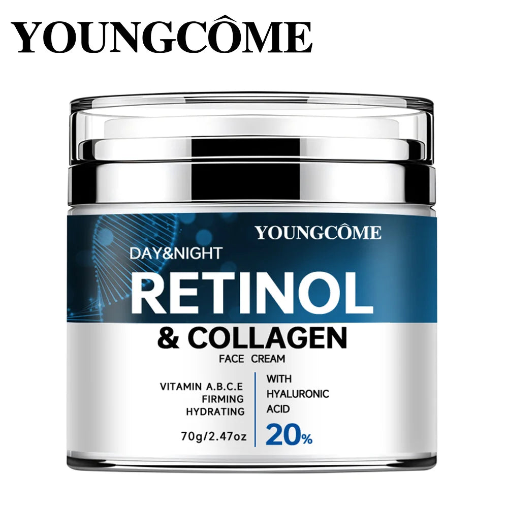 Retinol Collagen Face Cream Moisturiser Facial Anti Aging Whitening Skin Care Repair Fade Fine Lines Whitening Skin Shrink Pore
