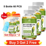 Pure Bitter Melon Capsules, with Ginseng & Chromium, Support Pancreatic Health, Glycemic Stability, Daily Energy & Vitality