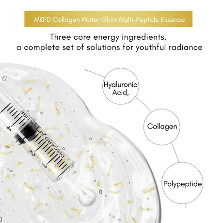 Korean Collagen Silk Peptide Hydrating Ampoule Serum, Intensive Lifting & Elasticity Boost Skin Care for Dry & Dull Skin