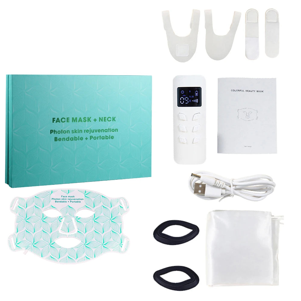 Ubilli Silicone Led Face Mask 8 Colors Red Light Therapy Infrared Flexible Soft Mask Led Therapy Anti Aging Advanced Photon Mask