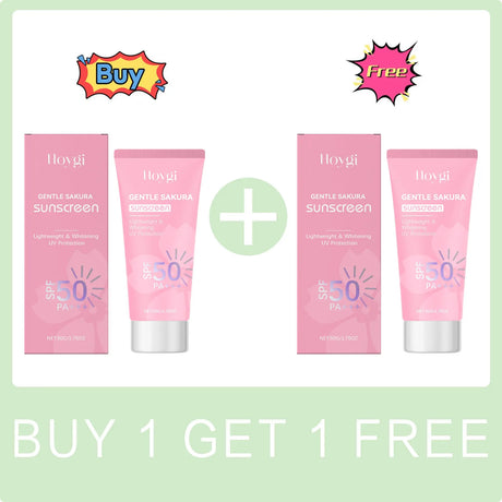 Cherry Blossom Sunscreen Cream Spf 50+ Long-Lasting Anti UV Anti-Aging Anti Oxidant Oil Control Non-greasy Waterproof Sunblock