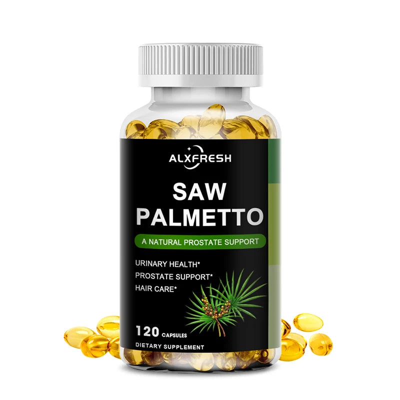 Alxfresh Prostate Health Supplement, Natural Saw Palmetto Extract, Supports Prostate and Hair Growth Capsules for Men and Women