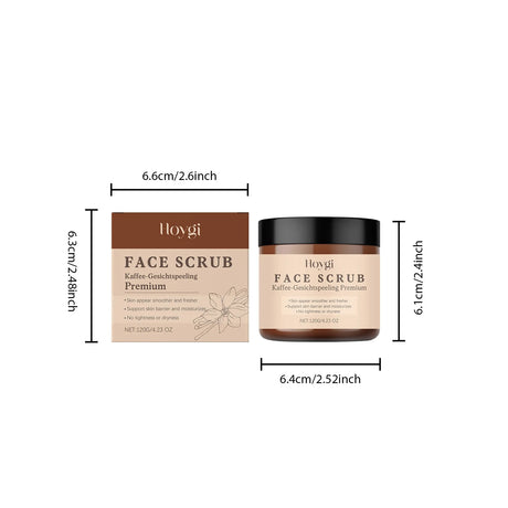 Vanilla Coffee Facial Scrub Deep Cleansing Oil Control Face Exfoliator Dual Scrubbing Particles Nourishing Smooth Glowing Skin