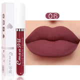 Sexy Long Lasting Velvet Matte Lip Gloss Rose Liquid Lipstick Makeup Women Beauty Red Nonstick Cup Waterproof Lip Gloss 18 Color