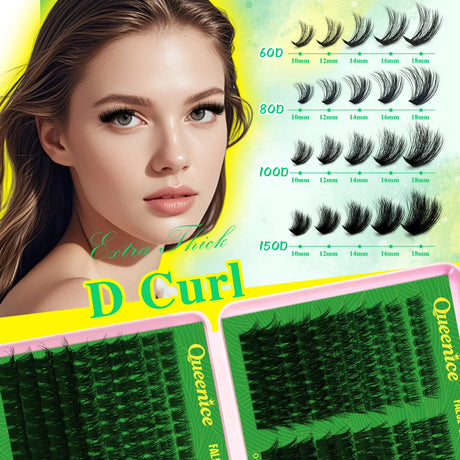 600pcs DIY Eyelash Clusters Kit - 60D 80D 100D 150D, 10-18mm Length Mix | Thick Natural Reusable False Lashes for Doll
