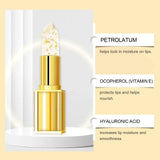 Color Changing Lip Balm Shimmer & Gold Foil Nourishing Lipstick Moisturizing pH Reactive Tinted Lip Gloss for Soft Pink Lips