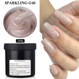 MSHARE 250g Clear Acrylic Gel Hard Gel For Nail Extension Pink Nude White Acrygel Hema TPO Free Builder Nail Gel French Nail Art