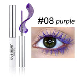 Colorful Slender Mascara Waterproof Fast Drying Curling Eyelashes Multicolor Lashes Makeup Long Lasting Blue Green Cosmetics