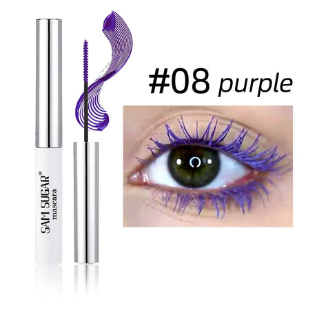 Colorful Slender Mascara Waterproof Fast Drying Curling Eyelashes Multicolor Lashes Makeup Long Lasting Blue Green Cosmetics
