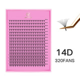 MAYOOC 320 Fans Premade Volume Fans Pointy Base Medium Stem Sharp Thin PreMade Russian Volume Fan Eyelash Extensions Custom Logo