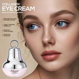 Collagen Massage Eye Cream & Neck Cream Set Hydrating & Firming Eye Contour, Neck Lotion with Massage Roller Easily Absorbed