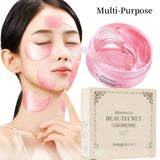 60 Pieces of Red Algae Eye Mask, a Multi-Purpose Eye Patch Containing Red Algae Extract, Sodium Hyaluronate and Other Ingredients, Which Hydrates and Moisturizes the Skin, Provides Gentle Eye Care, Has a Light and Moisturizin