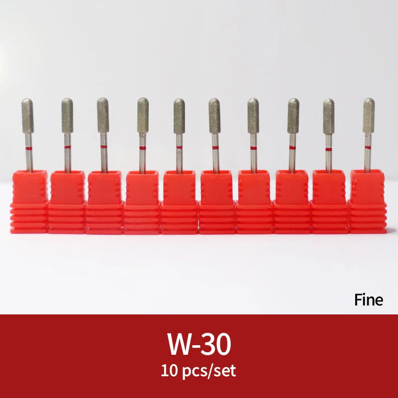 Diamond Ceramic Nail Drill Bits Milling Cutter For Manicure Left Right Rotary Cuticle Files Buffer DIY Nails Accessories Tools