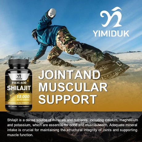 Shilajit Pure Himalayan 15000 Mg Pill, with Fulvic Acid, Support Immune System, Bone Health, Metabolism, Men & Women, Non-GMO