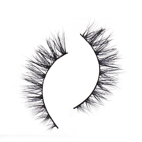 LEHUAMAO 12mm-15mm Short Natural 3D Mink Lashes Fluffy Wispy False Eyelashes 100% Cruelty Free Eyelash Extensio Face Makeup