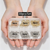 30/60pcs/Box 3D Luxury Metal Nail Art Decorations Alloy Shiny Rhinestones Pearl Gems Zircon Diamond Charms DIY Nail Accessories
