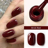 MAYCHAO Cherry Red Gel Nail Polish 12ml Glossy Semi Permanent Soak Off UV LED Frosted Gel Nails Base Painting Varnish