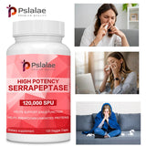 High Potency Serratiopeptidase Capsules - Supports Sinus Health and Airway Function and Improves Immunity Supplement