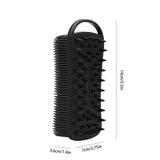 2 In 1 Silicone Shower Brush Scrubber Soft Scalp Massager Shampoo Brush Double-Sided Body Brush Foam Skin Clean Tool