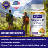 Alxfresh Vitamin C with Zinc for Hair Skin Nails and Brain Heart Health Supports Cellular Level Defense Immune System Booster