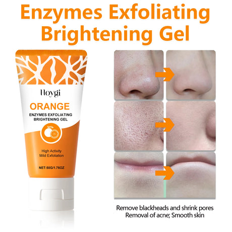 Enzymes Exfoliating Brightening Gel Salicylic Acid Blackhead Dead Skin Remover Cleansing Shrink Pores Brightening Delicate Skin