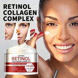 Retinol Face and Neck Cream with Hyaluronic Acid Collagen Moisturizer for Fine Lines Firming Skin Care Day & Night Cream