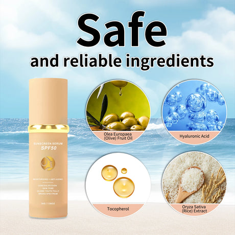 Sunscreen Liquid Foundation Waterproof Sweatproof Concealer Skin