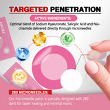 GROEI 18Pcs Microneedle Acne Patches Pimple Invisible Beauty Concealer Blemish Treatment Deep Clean Pores Overnight Recovery