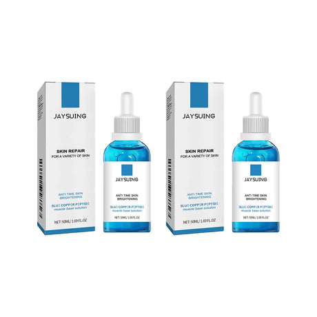 Facial Hydrating Serum Blue Copper Peptide Solution Deep Nourish Lock Water Shrink Pores Brighten Skin Rejuvenation Face Essence