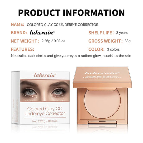 Eye Concealer Corrector Moisturizing Natural Foundation with Brush Cover Dark Circles Skin Neutralizing Under Eye Makeup