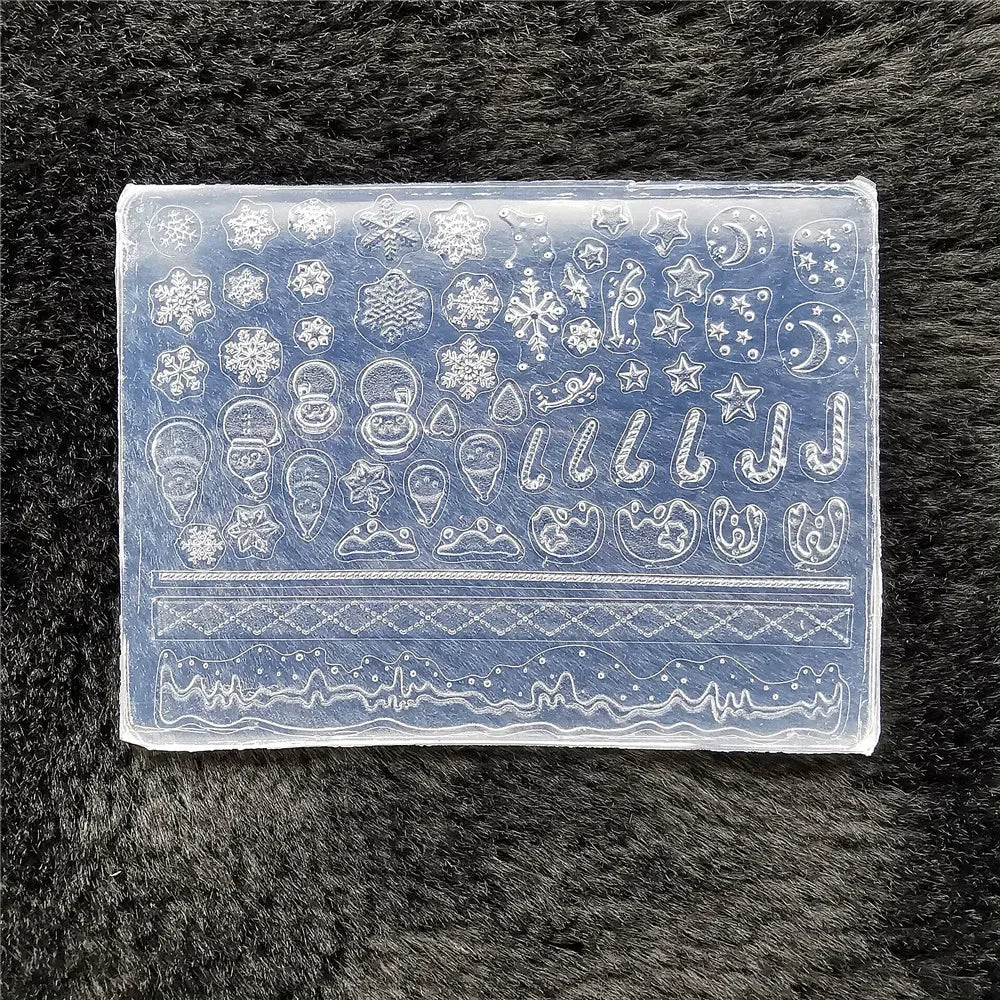 1pc Butterfly Sweater Snowflake 3D Acrylic Mold  Photo Frame  Silicone  Nail Art   Nails DIY  Nail Art Templates Nails  Mold