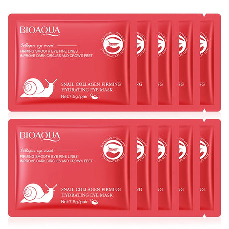 BIOAQUA Snail Crystal Collagen Eye Mask Anti Dark Circles Anti-Wrinkles Moisturizing Whitening Anti-Aging Eye Patches Skin Care