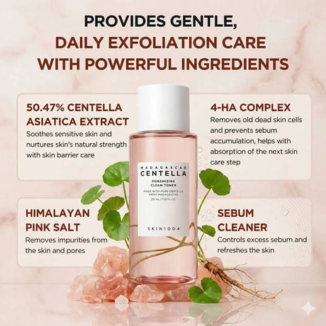 SKIN1004 Madagascar Centella Poremizing Skincare Set Korean Cosmetics Toner Ampoule Gel Cream Face Wash Cleanser Pore Beauty Kit