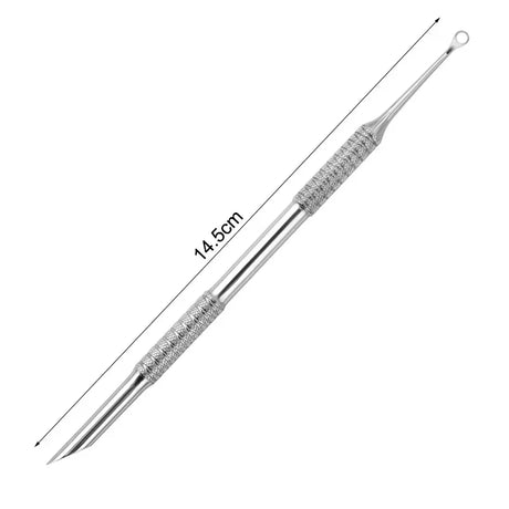 Nail Circle Beveled Head Stainless Steel Cuticle Pusher Nail Art Sanding Tablet Manicure Sticks Tool for Salon Nails Accessories