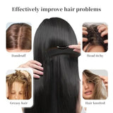 Dandruff Comb Self-cleaning, Scalp Care Massage Energy Comb, Plastic Wide Hollow Tooth Button Comb for Scalp Exfoliation with
