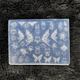 1pc Butterfly Sweater Snowflake 3D Acrylic Mold  Photo Frame  Silicone  Nail Art   Nails DIY  Nail Art Templates Nails  Mold
