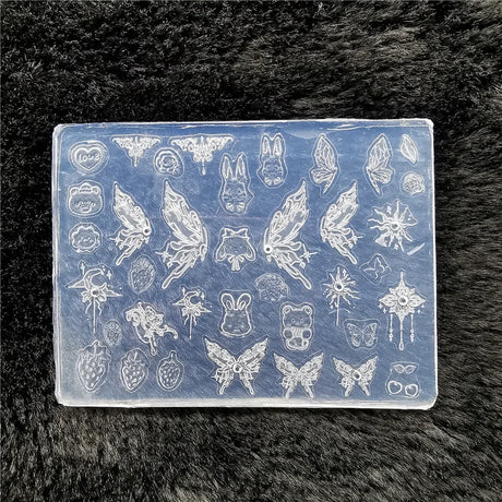 1pc Butterfly Sweater Snowflake 3D Acrylic Mold  Photo Frame  Silicone  Nail Art   Nails DIY  Nail Art Templates Nails  Mold