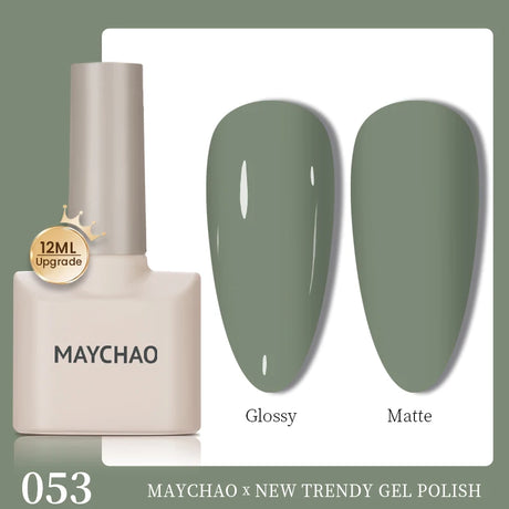 MAYCHAO 12ml Gel Nail Polish Set Professional Salon Nail Art Gels Varnish UV LED Semi Permanent Nail Lacquer Nail Supplies