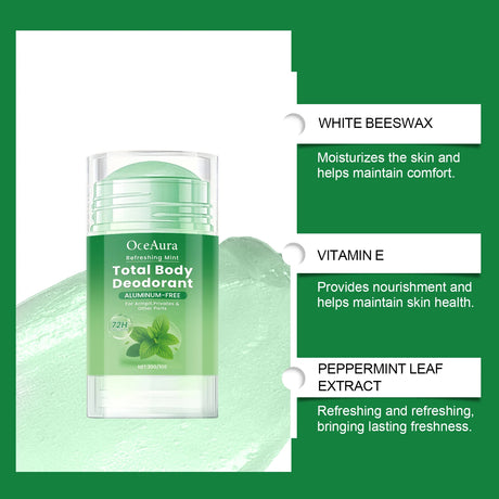 Mint Fragrance Underarm Antiperspirant Deodorant Stick Body Odor Remover Lasting Portable Armpit Anti Sweaty Stick For Women Men