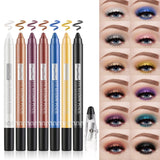 Metallic Blue Pearlescent Eyeshadow Pencil Stick Lasting Waterproof Smoky Glitter Grey White Purple Eye Shadow Highlighter Pen
