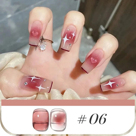 MIANEL 10ML Pure Desire Blush Jelly Gel Nail Polish 2026 New Ice Clear Nude Clear Nail Polish Pink Nails 1-9pcs