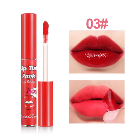 Peel-off Lip Gloss Waterproof Long Lasting Non-Stick Cup Beauty Red Lipstick Matte Rose Tear-off Liquid Tattoo Lip Stain Make Up