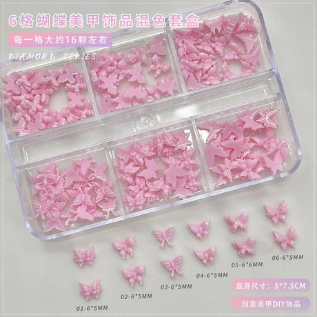 Conch Shell Coconut Tree Mermaid Tail Star Butterfly Heart Rhinestone Bowknot Christmas Snowflake Nail Art Accessory Decorations