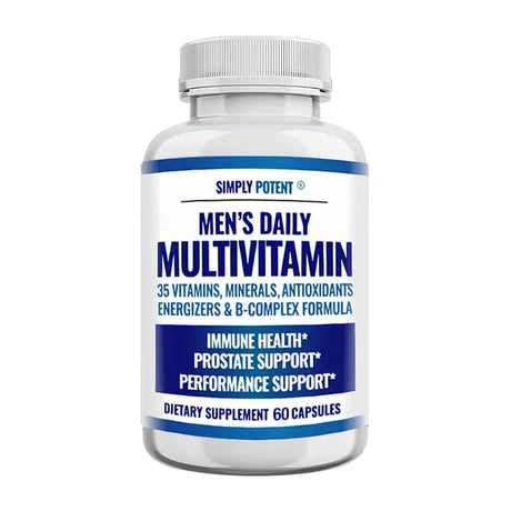 Daily Multivitamin for Men, for Prostate Energy Concentration Metabolism Immunity Vitamins: A C D E (B1 B2 B3 B5 B6 B7 B9 B12)